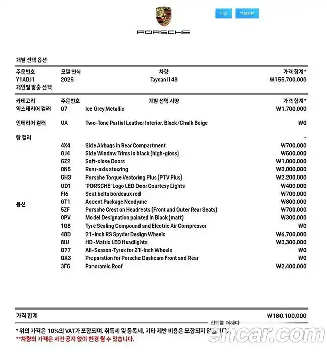 Porsche Taycan 2025 0.2 Автомат в Москве № 212961, фото 20