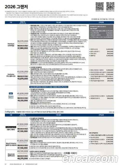 Hyundai Grandeur 2026 2.5 Автомат в Москве № 129400, фото 19