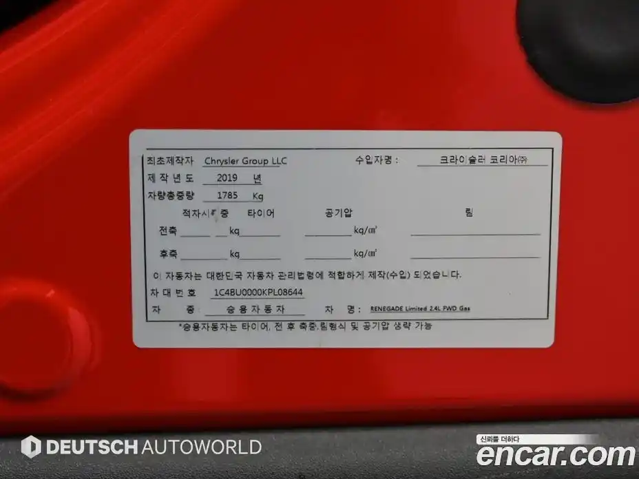 Jeep Renegade 2019 2.4 гидро в Москве № 1198731, фото 20