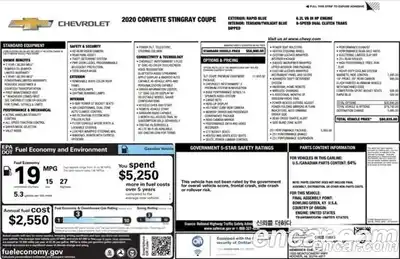 Chevrolet Corvette 2020 6.2 гидро в Москве № 475082, миниатюра 12