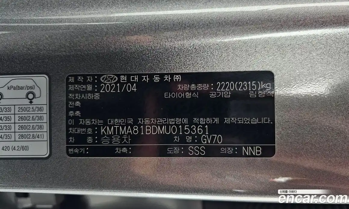 Genesis GV70 2021 2.5 гидро в Москве № 1539185, фото 31