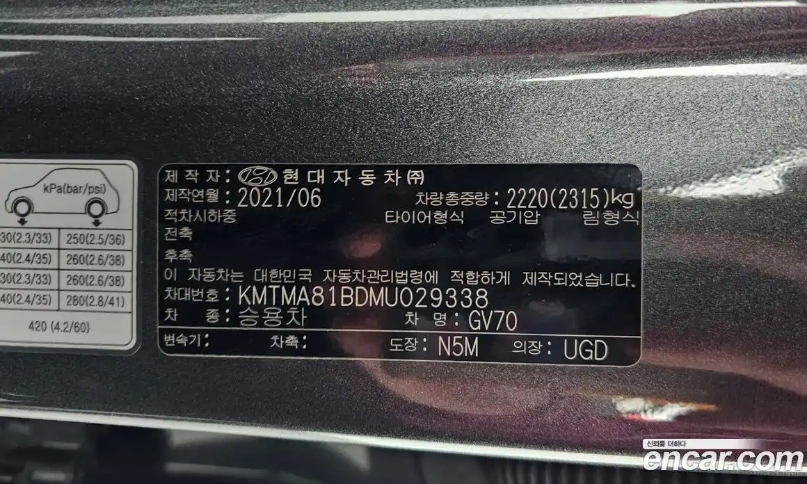 Genesis GV70 2021 2.5 гидро в Москве № 1905632, фото 25